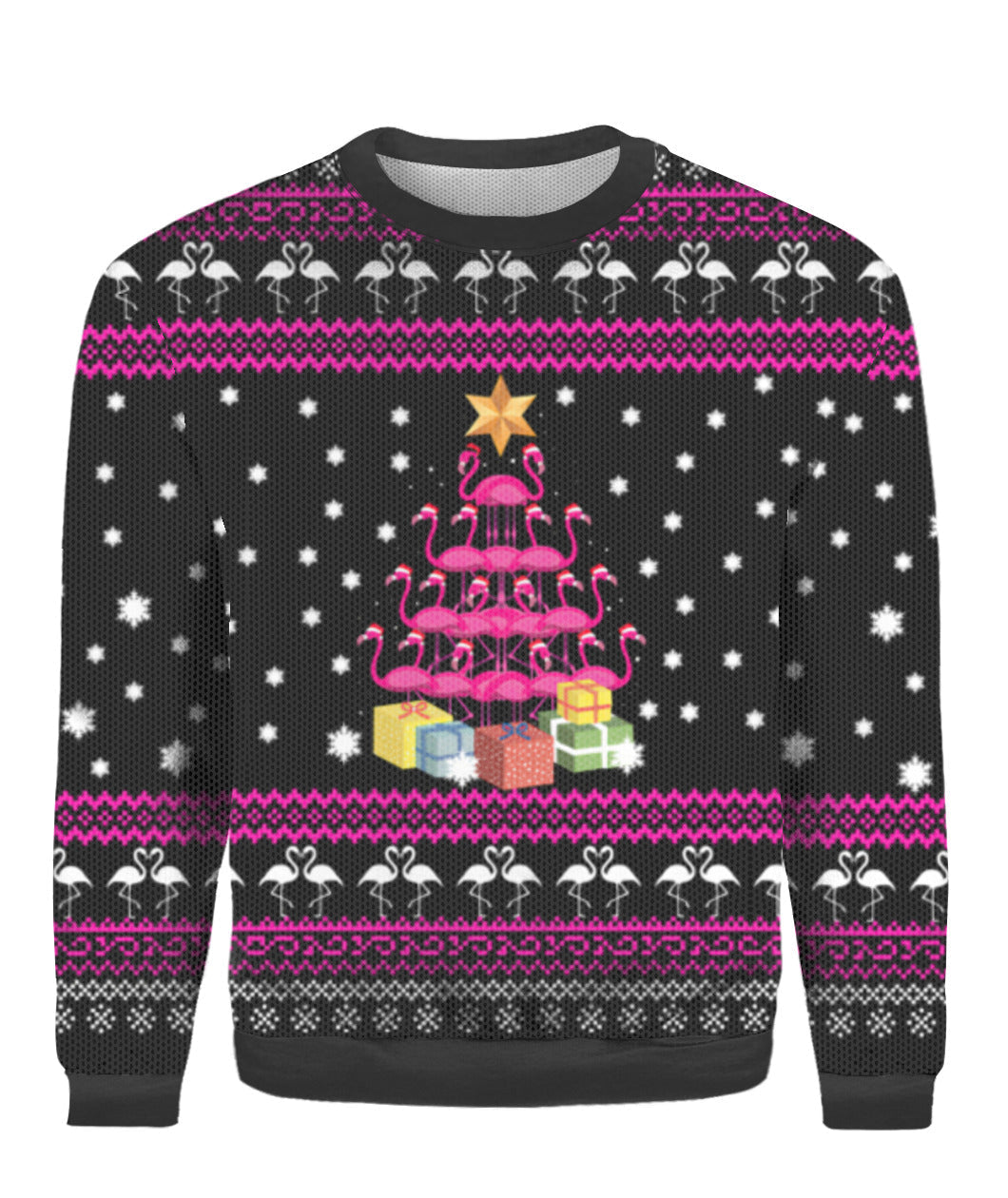 Funny Flamingo Tree Ugly Christmas Sweater, Christmas Gift, Gift Christmas 2024