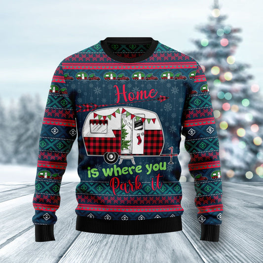 Caravan Home Is Where You Park It Ugly Christmas Sweater, Christmas Ugly Sweater,Christmas Gift,Gift Christmas 2022
