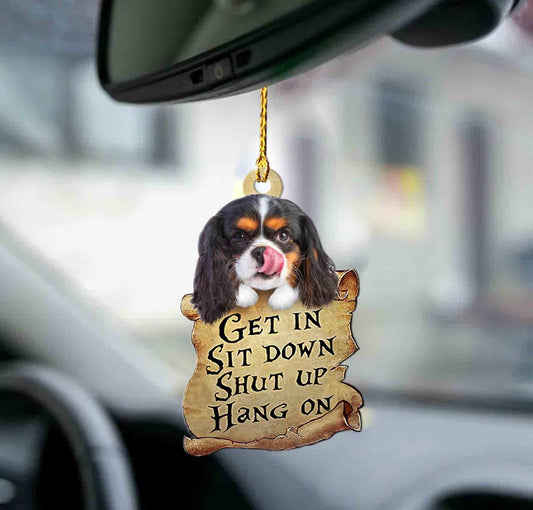 Cavalier King Charles Spaniel get in two sided ornament, Christmas Decoration