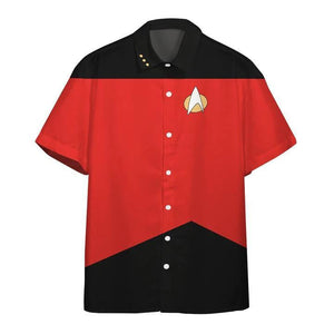 Star Trek The Next Generation Red Uniform Hawaiian Shirt, Hawaiian Shirt Gift, Christmas Gift