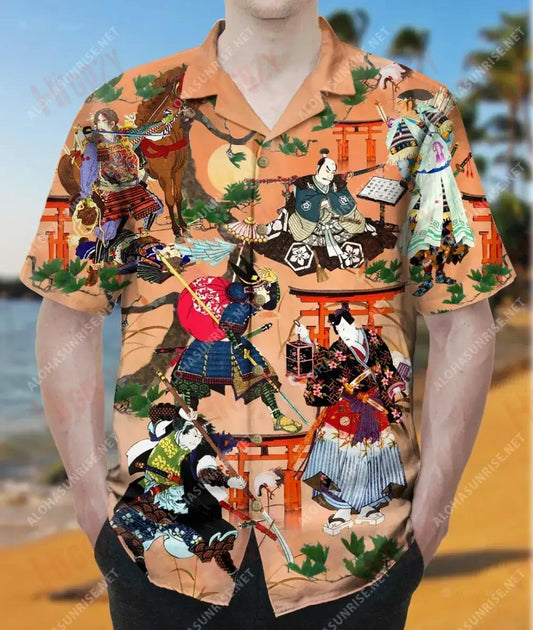Return From The Death Samurai Unisex Hawaiian Shirt Hobbies Short Sleeve Tactical Hawaiian Shirt Hawaiian Shirts For Men, Hawaiian Shirt Gift, Christmas Gift