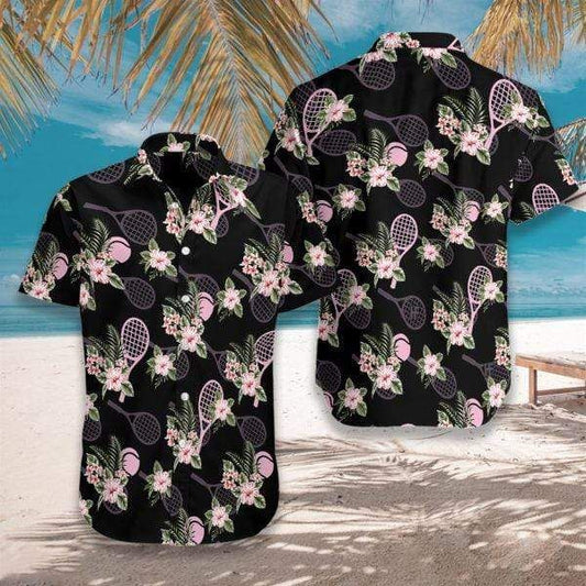 Tennis Hawaiian Aloha Aloha Shirts Hawaiian Shorts Beach Short Sleeve, Hawaiian Shirt Gift, Christmas Gift
