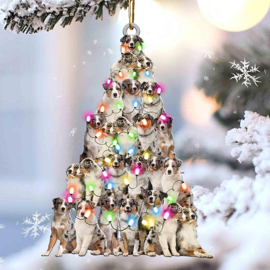 Australian Shepherd Lovely Tree Gift For Aussie Lover Gift For Dog Lover Ornament, Christmas Gift,Christmas Decoration