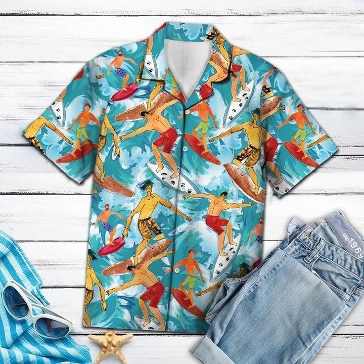 Surfing Hawaiian Shirt, Hawaiian Shirt Gift, Christmas Gift