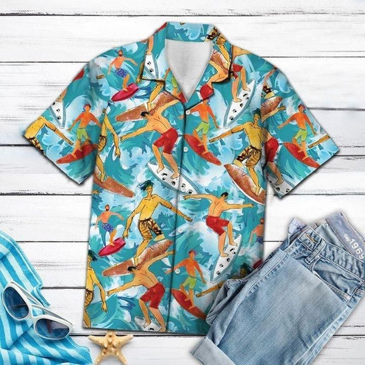 Surfing Hawaiian Shirt, Hawaiian Shirt Gift, Christmas Gift