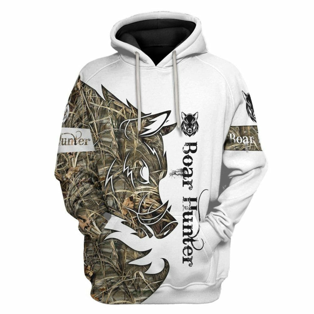 3D Wildschweinjäger Custom T-Shirt Hoodie Bekleidung