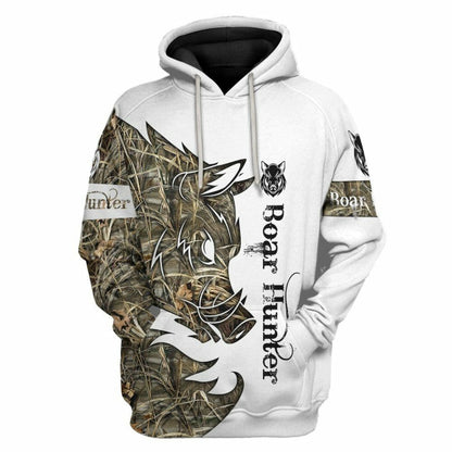 3D Wildschweinjäger Custom T-Shirt Hoodie Bekleidung