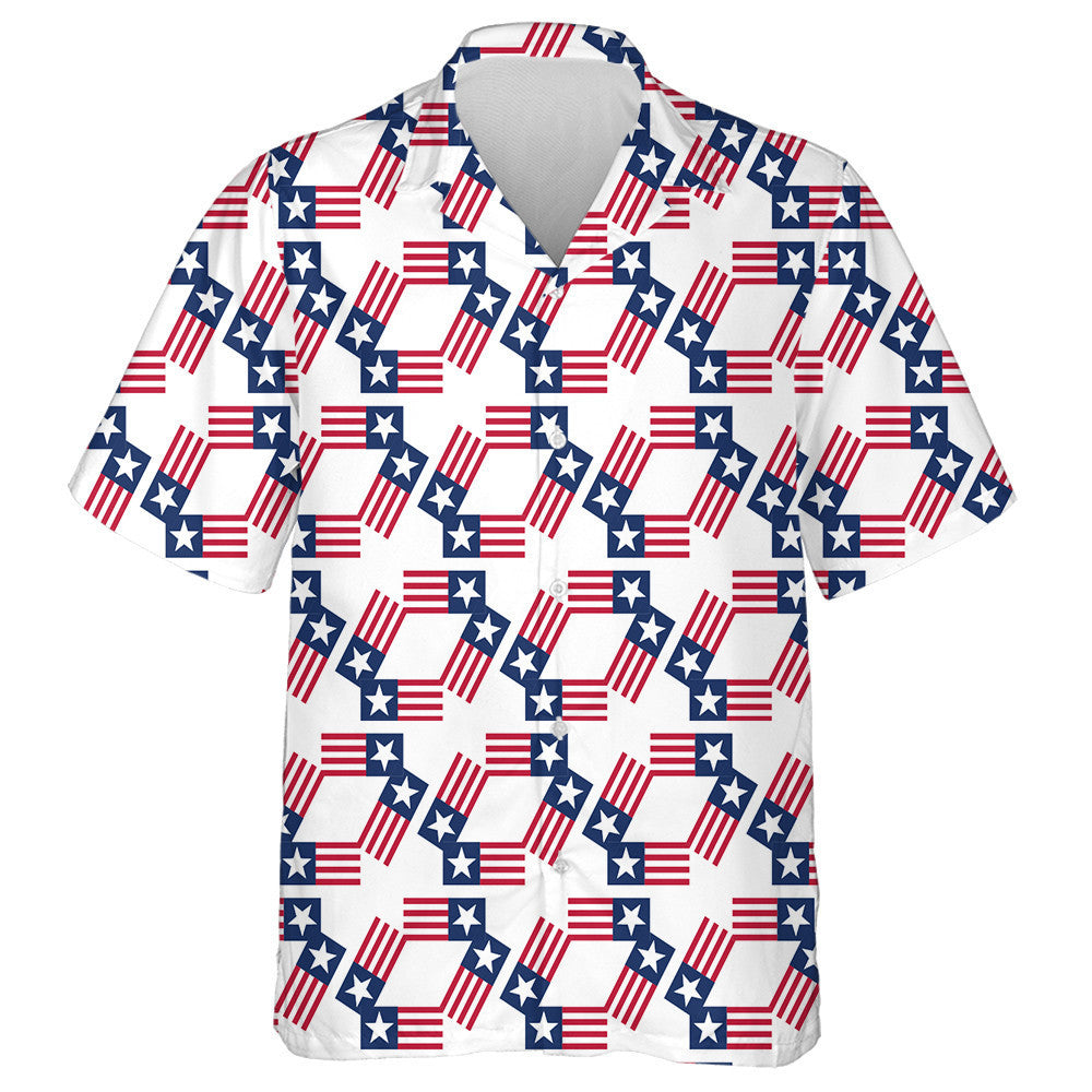 Cool Design Pattern Of The United States Flags Pattern Hawaiian Shirt, Hawaiian Shirt Gift, Christmas Gift
