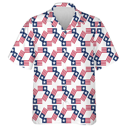 Cool Design Pattern Of The United States Flags Pattern Hawaiian Shirt, Hawaiian Shirt Gift, Christmas Gift