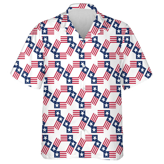 Cool Design Pattern Of The United States Flags Pattern Hawaiian Shirt, Hawaiian Shirt Gift, Christmas Gift