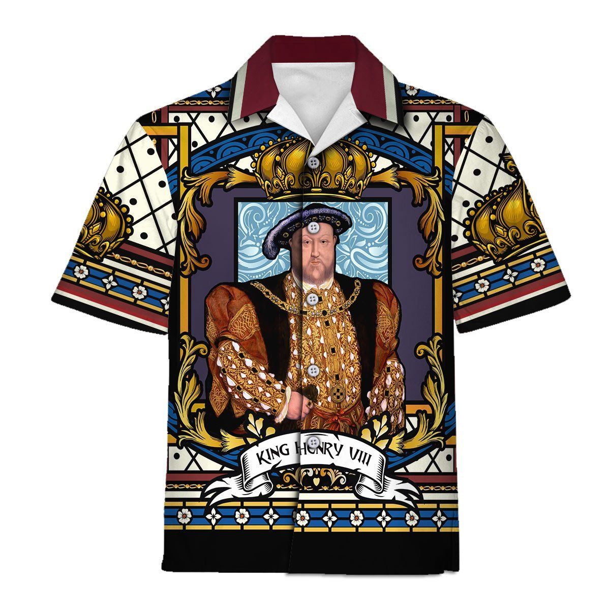 Henry Viii Hawaiian Aloha Shirt Hawaiian Shorts Beach Short Sleeve, Hawaiian Shirt Gift, Christmas Gift