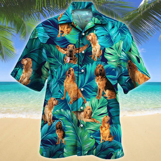 Loyal Bloodhound Dog Lovers Gift Idea Pattern Hawaiian Shirt, Hawaiian Shirt Gift, Christmas Gift