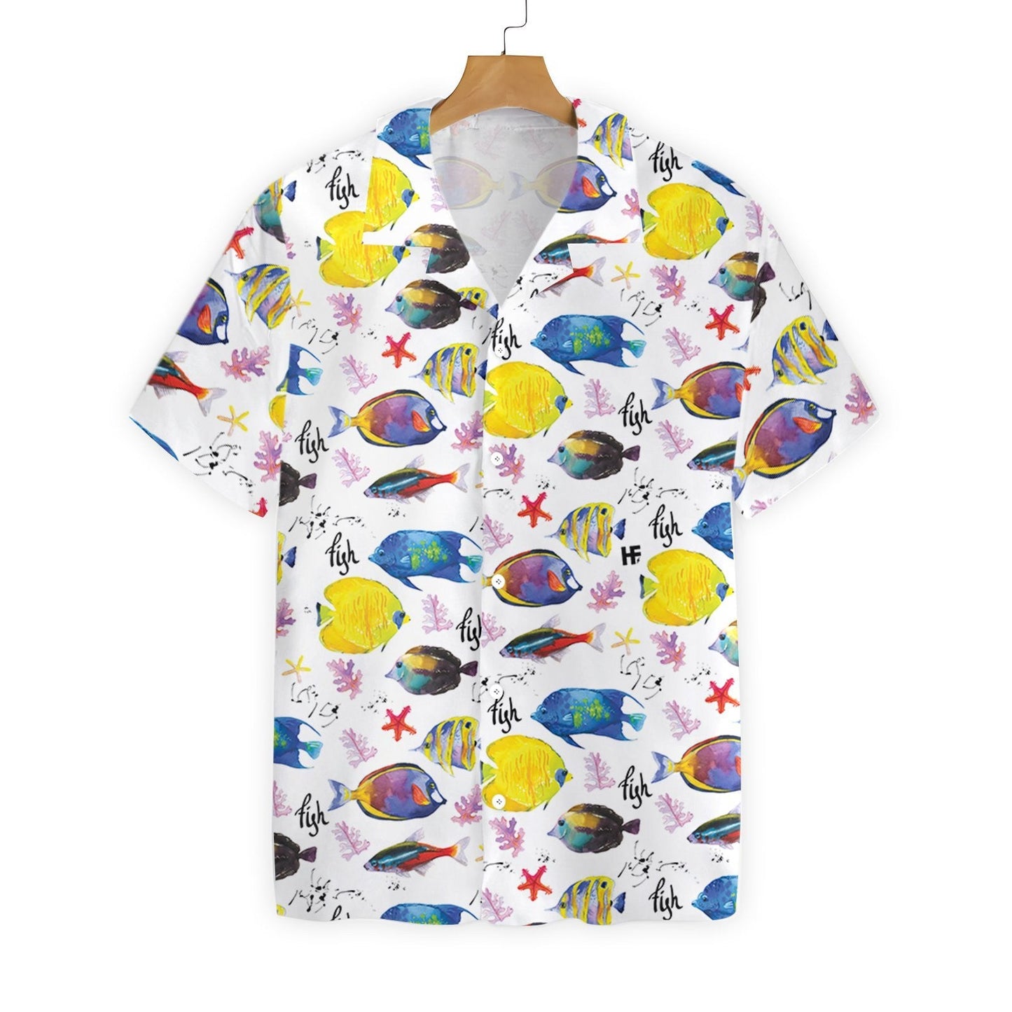 Colorful Fish V1 With White Skin Design Hawaiian Shirt, Hawaiian Shirt Gift, Christmas Gift