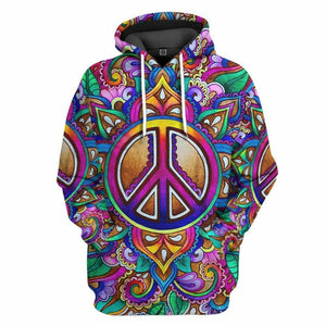 3D Hippie Custom Tshirt Hoodie Apparel