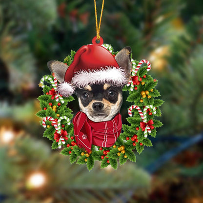 Chihuahua-Xmas Bandana Hanging Christmas Plastic Hanging Ornament, Christmas Gift, Christmas Decoration