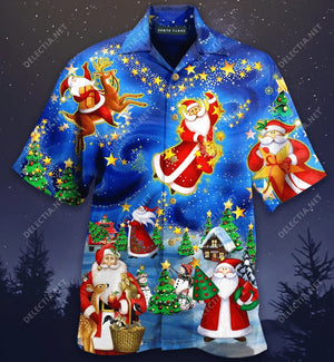 The Magic Of Christmas Night Design Hawaiian Shirt,Hawaiian Shirt Gift, Christmas Gift