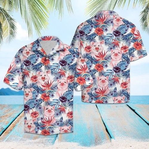 Pig Hawaiian Shirt Summer, Hawaiian Shirt Gift, Christmas Gift
