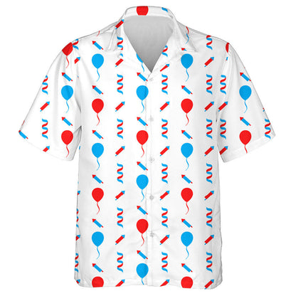Decorative Texture For Independence Day Of America Pattern Hawaiian Shirt, Hawaiian Shirt Gift, Christmas Gift