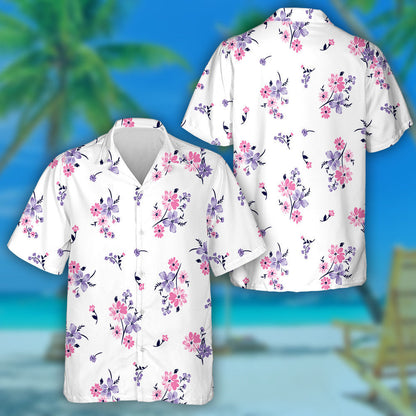 Floral Bouquet With Small Flowers And Leaves Art Design Hawaiian Shirt, Hawaiian Shirt Gift, Christmas Gift