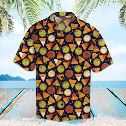 Chili Cheese Nachos On Black Hawaiian Shirt, Hawaiian For Gift