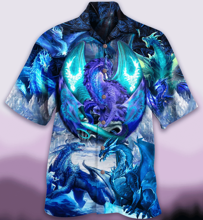 Dragon Love Life Awesome Background Design Hawaiian Shirt,Hawaiian Shirt Gift, Christmas Gift