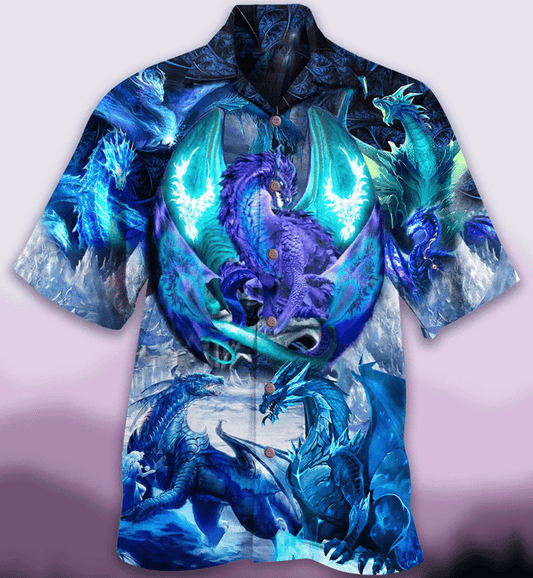 Dragon Love Life Awesome Background Design Hawaiian Shirt,Hawaiian Shirt Gift, Christmas Gift