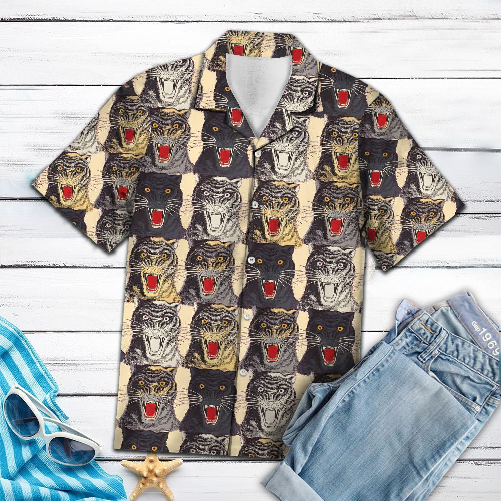 Angry Tiger Hawaiian Shirt, Christmas Gift