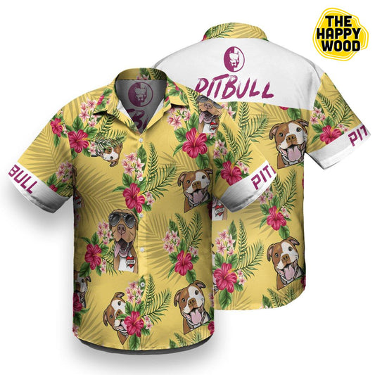 Pitbull Hawaiian Shirt, Hawaiian Shirt Gift, Christmas Gift