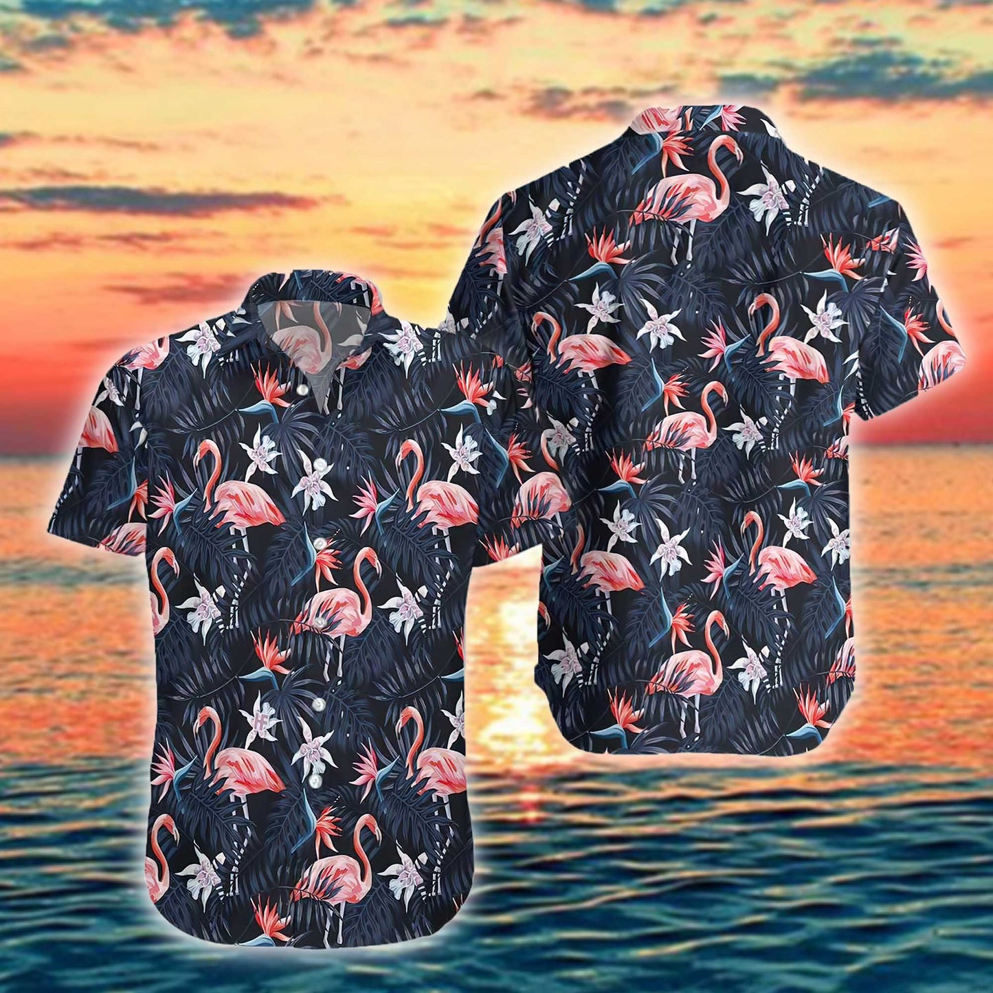 Flamingo Hawaiian Shirt  Hawaiian Shirt For Men  Hawaiian Shirt For Women, Hawaiian Shirt Gift, Christmas Gift