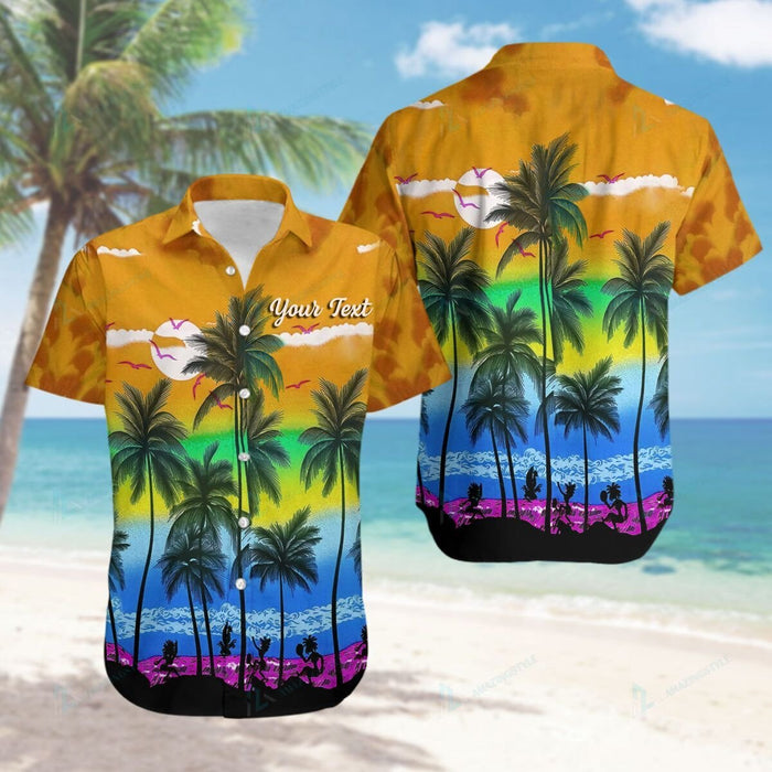 Custom LGBT Beach Hawaiian Shirt, Hwaiian For Gift