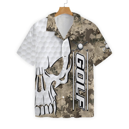 Excellent Design Hawaiian Shirt Golf And Skull Camo,Hawaiian Shirt Gift, Christmas Gift