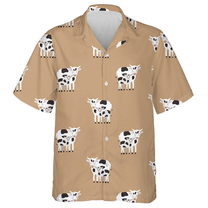 Cow And Calf Coated In Black And White Patches Hawaiian Shirt, Hawaiian Shirt Gift, Christmas Gift