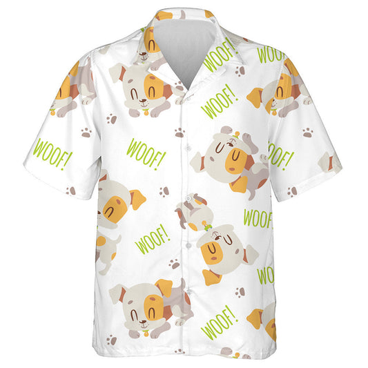 Cartoon Jack Russell Terrier Dog Isolated Background Hawaiian Shirt, Hawaiian Shirt Gift, Christmas Gift