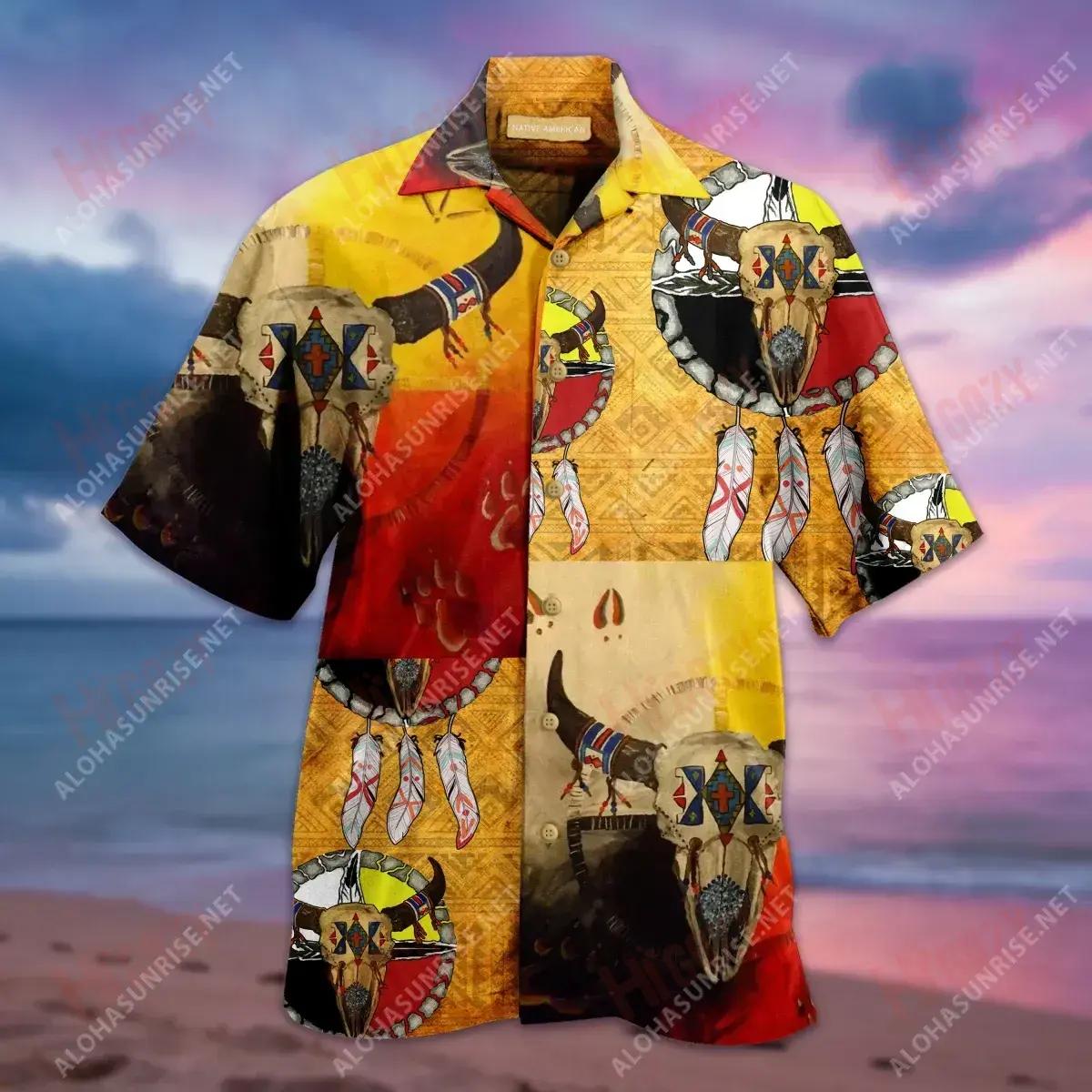 Native American Medicine Wheel Short Sleeve Shirt Vacation Hawaiian T Shirts Best Hawaiian Shirts Hawaiian Shirts For Men, Hawaiian Shirt Gift, Christmas Gift