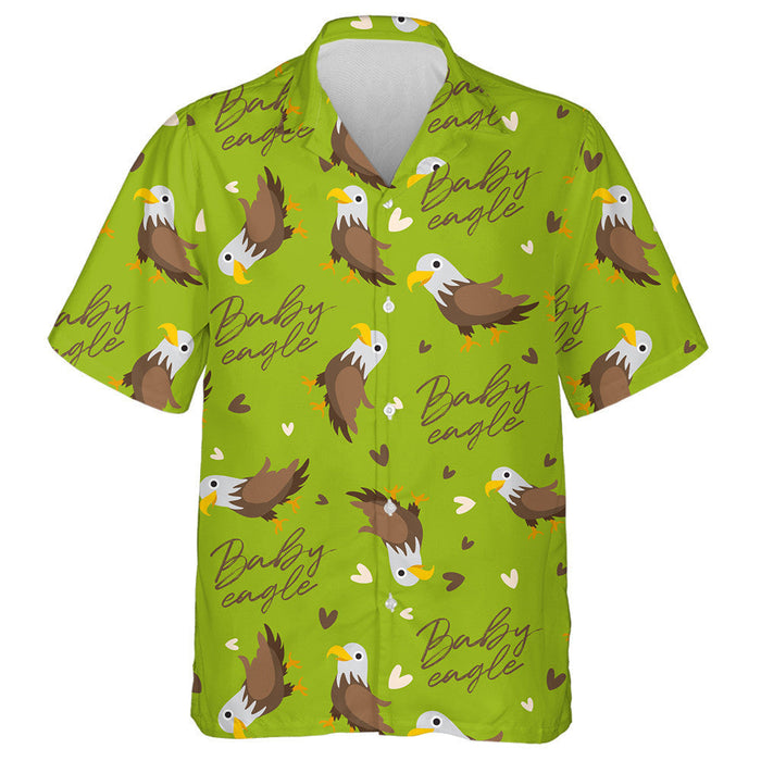 Baby Cute Eagles With Small Hearts Hawaiian Shirt, Hawaiian For Gift