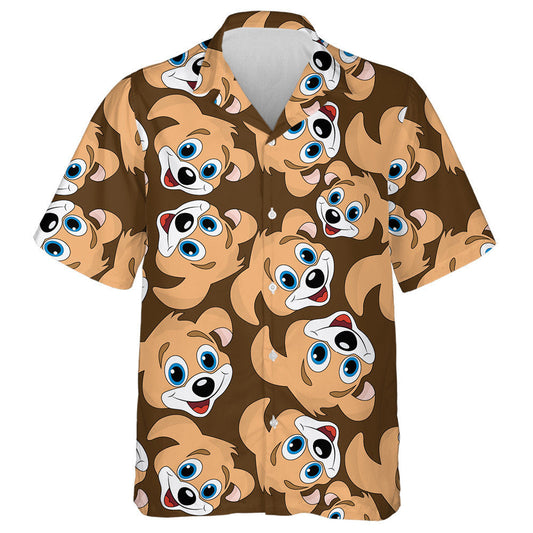 Face Of Golden Dog Isolated Background Hawaiian Shirt,Hawaiian Shirt Gift, Christmas Gift