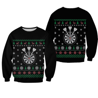Darts Christmas Patterns Sweater, Christmas Ugly Sweater, Christmas Gift, Gift Christmas 2024