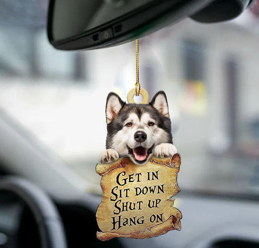 Alaskan Malamute get in two sided ornament, Christmas Ornament Gift, Christmas Gift, Christmas Decoration