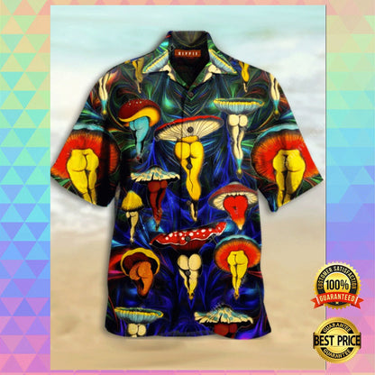 Mushroom Butt Hawaiian Shirt, Hawaiian Shirt Gift, Christmas Gift