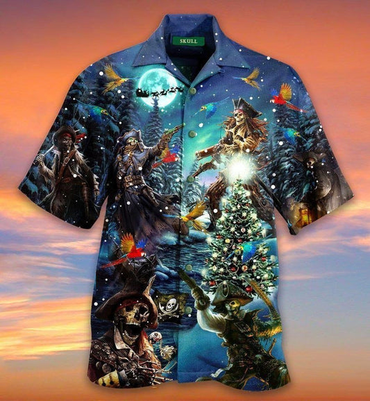 Honor Pirate Welcome Christmas Spirit Themed Design Hawaiian Shirt, Hawaiian Shirt Gift, Christmas Gift