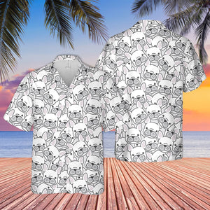 French Bulldog Dog Team Lovers Funny Gift Hawaiian Shirt, Hawaiian Shirt Gift, Christmas Gift