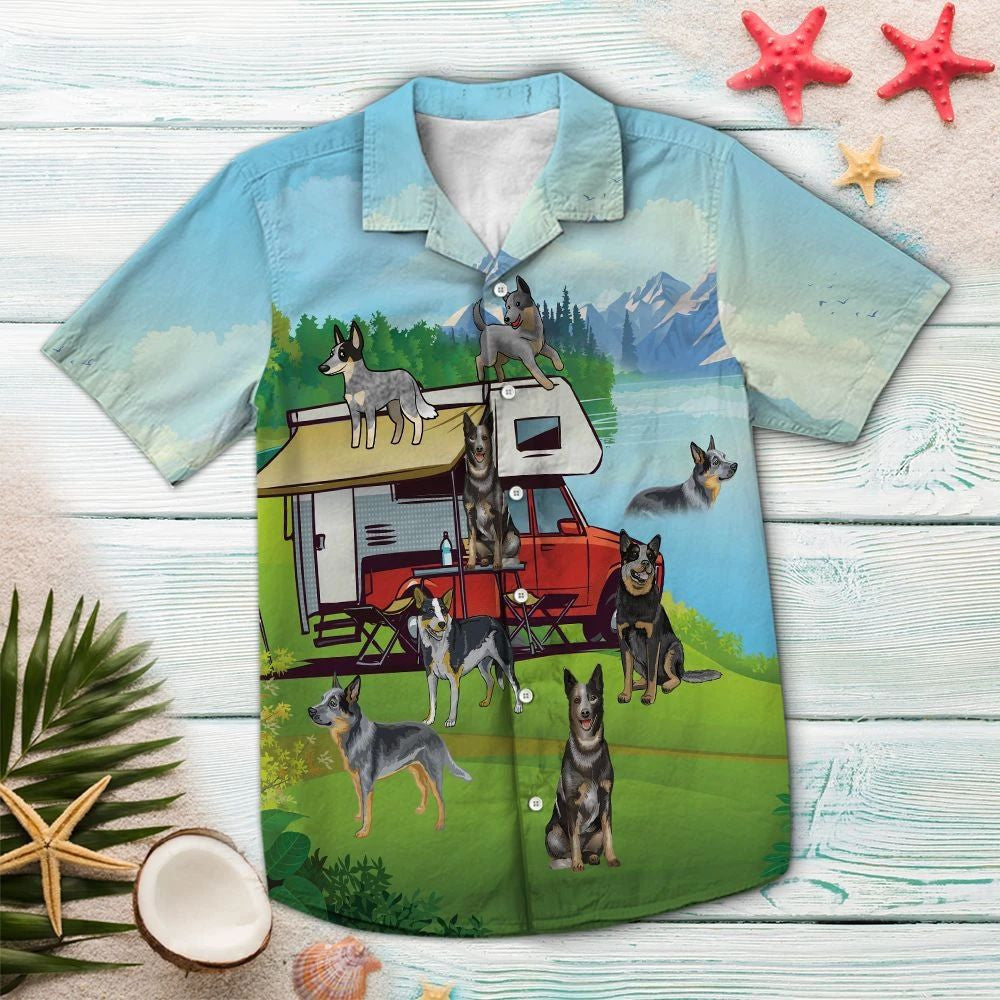 The Life Is Good With Australian Cattle Dog Pattern Hawaiian Shirt, Hawaiian Shirt Gift, Christmas Gift