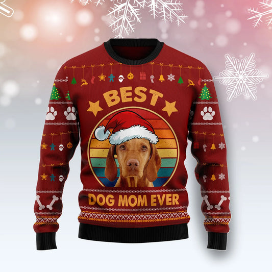 Vizsla Best Dog Mom Ever Ugly Christmas Sweater, Christmas Gift,Gift Christmas 2024