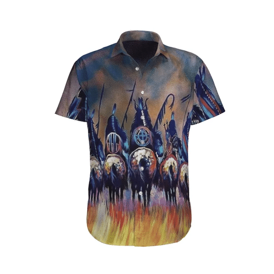 Fire Native America Watercolor Design Hawaiian Shirt,Hawaiian Shirt Gift, Christmas Gift