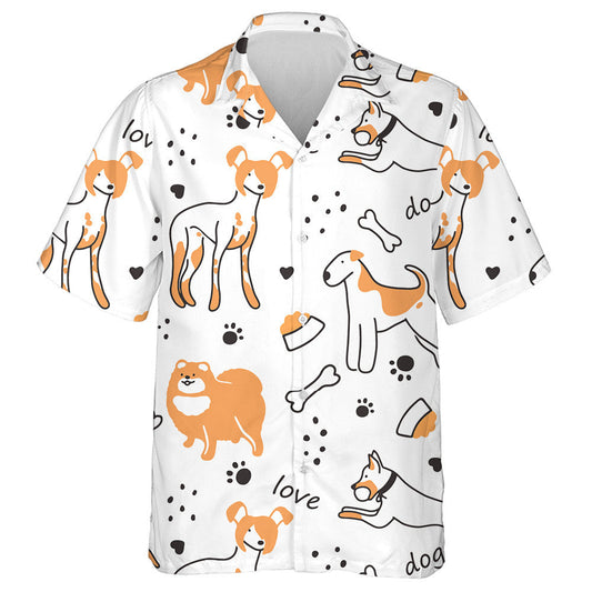 Purebred Dogs In The Style Of Doodle Hawaiian Shirt,Hawaiian Shirt Gift, Christmas Gift