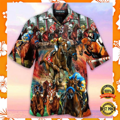 Horse Racing Hawaiian Shirt, Hawaiian Shirt Gift, Christmas Gift