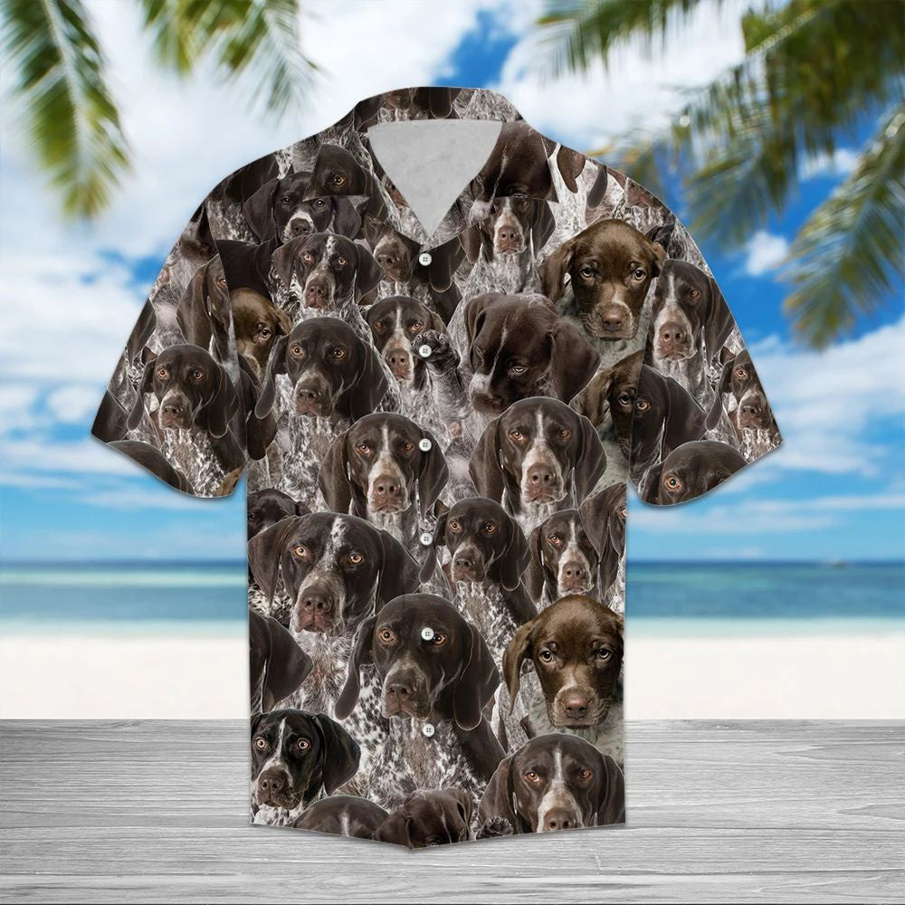 My German Shorthaired Pointer My Friend Design Hawaiian Shirt, Hawaiian Shirt Gift, Christmas Gift