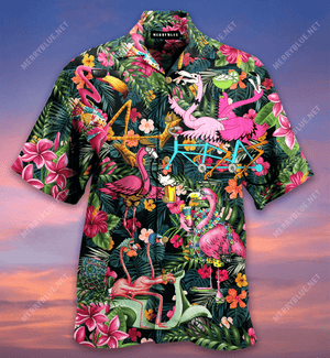 Aloha Flamingo Unisex Hawaiian Shirt, Hawaiian Shirt Gift, Christmas Gift