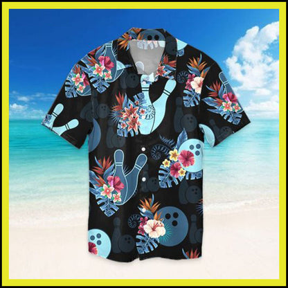Bowling tropical hawaiian shirt,Hawaiian Shirt Gift, Christmas Gift