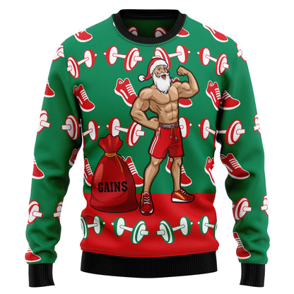 Santa Gym Ugly Christmas Sweater, Christmas Gift,Gift Christmas 2024